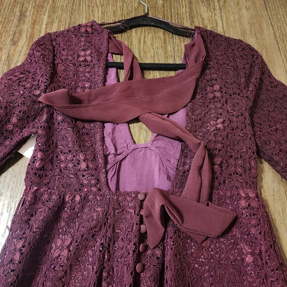 Free People Honey Honey Mini Dress NWT Purple Size 8 - Picture 10 of 16
